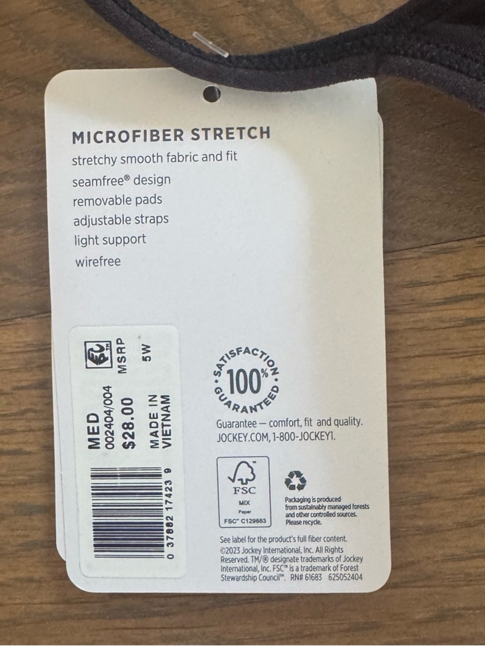 NWT Jockey Seamfree Microfiber Bralette - Picture 5 of 9